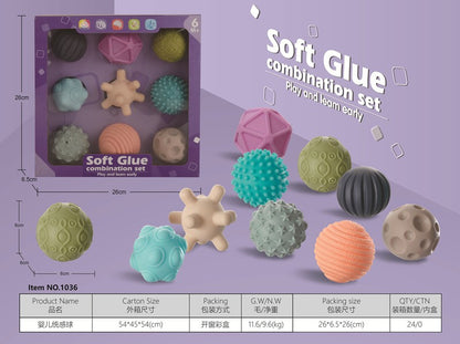 Baby Teething Toys 0-12 Months, Cartoon Animal Grab Ball with Numbers, Soft Chewable Block for Bath Time and Sensory Play