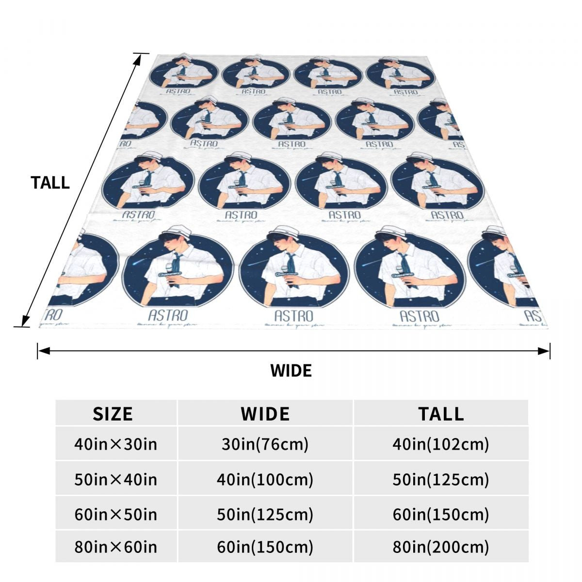 Cha EunWoo Kpop Astro Blankets Soft Warm Flannel Throw Blanket Cover for Bed Living room Picnic Travel Home Sofa