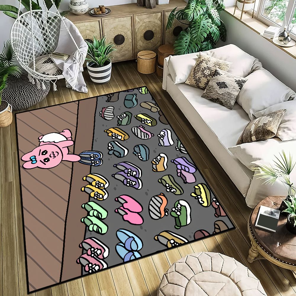 funny cartoon rabbit o-Opanchu U-Usagi small carpet Rug Home Decor Bedroom Mat Hallway Balcony Entrance Doormat Decoration