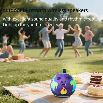 Mini Caixas de Som Bluetooth Sem Fio Rádio FM Portátil Multifunção Cancelamento de Ruído Festa Desenho Animado Presentes de Aniversário Caixas de Som Inteligentes