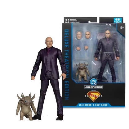 McFarlane Toys 2025 Filme do Superman SUPERMAN ROBO/SR. INCRÍVEL/ LEX LUTHOR COM BEBÊ KAIJU Boneco de Ação 18cm DC Multiverse