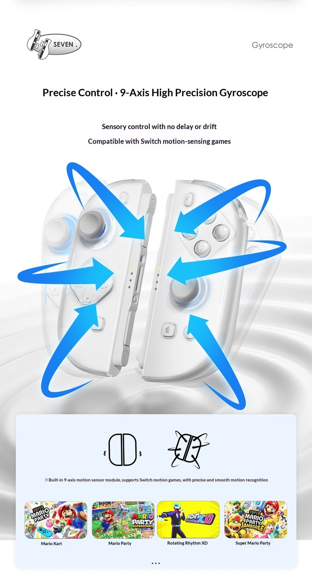 IINE Twin Lumina Wireless Joy-Con for Switch2 Bluetooth One-Tap Wake Up Console Micro Switch Buttons Hall Joystick Gamepad Gifts