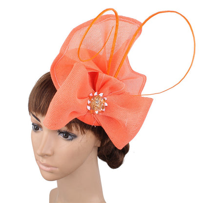 Nice Flower Fascinator Hats Fashion Bow Party Chapeau Cap Bride Women Wedding Chic Headwear With Hair Band Gril Hair Accessories