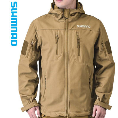 Conjunto de Jaqueta Tática Corta-vento, Impermeável e à Prova de Frio para Inverno 2025, Conjunto de Pesca, Jaqueta Grossa de Algodão Quente, Conjunto de Montanhismo