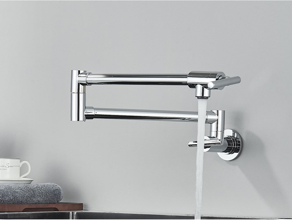 Brushed Gold Rotated Kitchen Sink Faucet Cold Water Tap Brass Basin Sink Swivel Faucets Wall Mounted Faucet