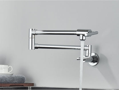 Brushed Gold Rotated Kitchen Sink Faucet Cold Water Tap Brass Basin Sink Swivel Faucets Wall Mounted Faucet