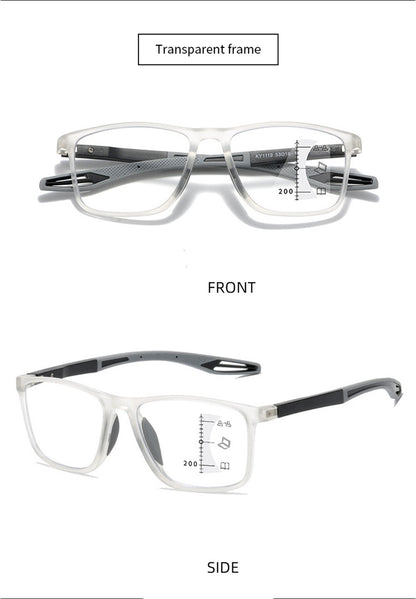 TR90 Anti-blue Light Multifocal Reading Glasses Men Women Progressive Near Far Eyewear Ultralight Sports Farsight Eyeglasses
