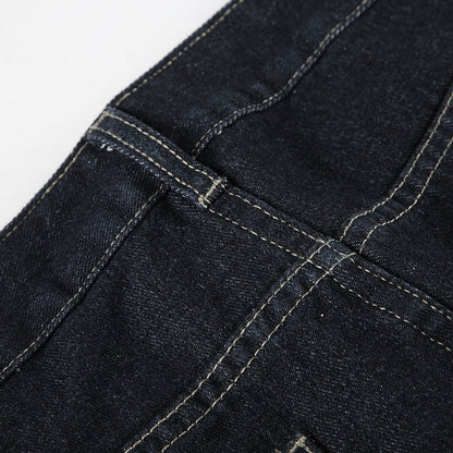 Women's Slim Fit Flared Jeans Y2K Vintage Low Rise Stretch Denim Pants with Embroidery Distressed Style for Everyday Outfits