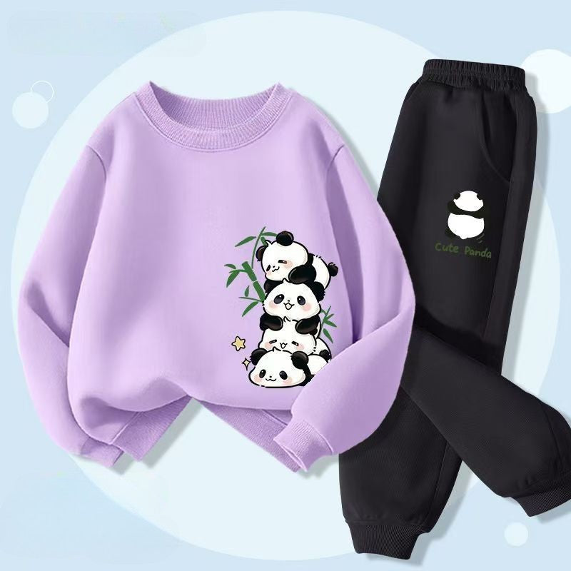 Autumn Baby Boy Clothes Fashion Printed T-shirts and Pants 2 Pieces Set Children Girls Casual Top Bottom Outfits Tracksuits