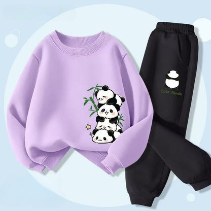 Autumn Baby Boy Clothes Fashion Printed T-shirts and Pants 2 Pieces Set Children Girls Casual Top Bottom Outfits Tracksuits