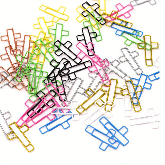 20/50pcs Cross Shaped Paper Clips Cute Decorative Paperclips Office School Home Document Organization Paper Fasteners Stationery