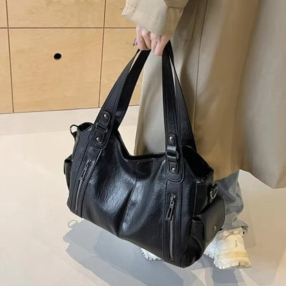 Bolsas de Ombro com Compartimento Interno Macio de Alta Qualidade Cores Contrastantes Bolsas Transversais para Mulheres Bolsas de Mão de Couro PU Modernas