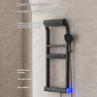 Digital Display Shower System Multi Modes Adjustable Shower Set Pressurized Spray Water Massage Showerhead Bathroom Accessories