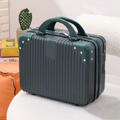 Hot Cosmetic Box 14 inch Mini Travel Suitcase Cosmetic Box Hand Luggage Organizer Makeup Case Small Password Box Boarding Case