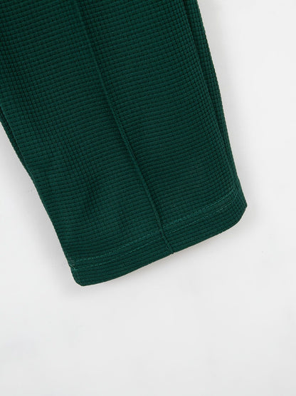 Calça Masculina Casual de Waffle de Cintura Média Calça Leve e Elegante Adequada para Todas as Estações