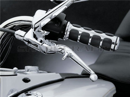 1" 25mm & 7/8'' 22mm Billet Rubber Flame Spike Hand Grips For Harley Honda Kawasaki Suzuki Yamaha  Bikes Cruiser Chopper Custom