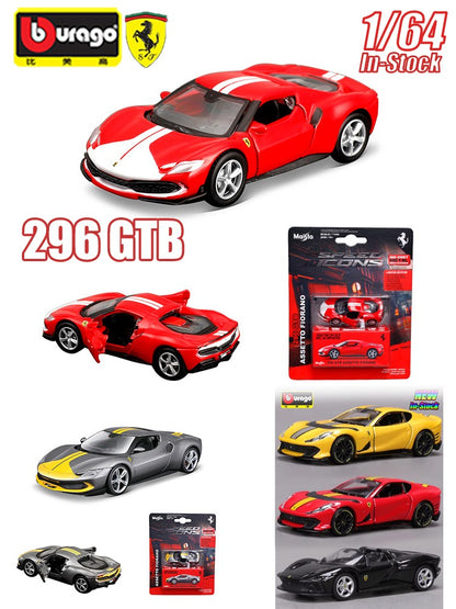 Novidade em estoque Maisto 1:64 Ferrari 812 Competizione Sp3 296-Gtb Brinquedo Colecionável Personalizado Die-Cast Liga Miniatura Modelo de Carro Presentes