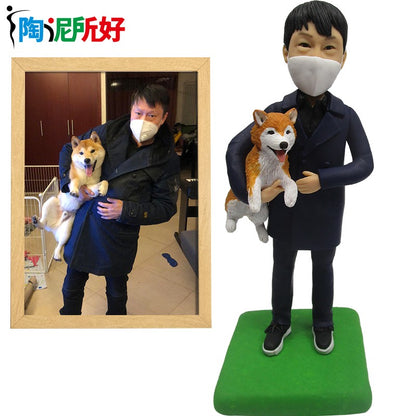 Boneco Bobblehead Personalizado, Corpo Inteiro Personalizável a Partir de Fotos, Boneco Bobblehead Personalizado Presente de Natal para Pais e Família