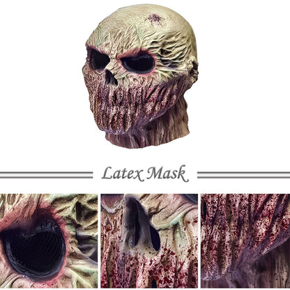 Scary Skull Zombie Mask Cosplay Realistic Horror Bloody Vampire Skeleton Party Latex Helmet Halloween Party Costume Props