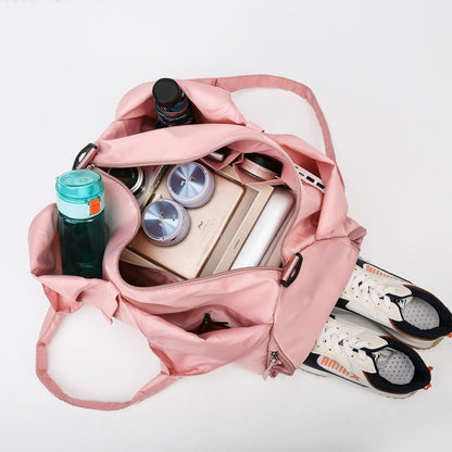 2025 New Women's Waterproof Yoga Mat Bag Fitness Pilates Portable Shoulder Bag with Shoe Compartment Dry and Wet Storage Bag