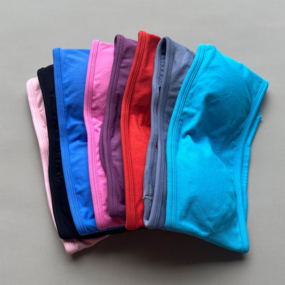 NO LOGO Backless Bandeau Sports Bra Gym Women Top Crop Tube Yoga Tops Halter Sports Seamless Bras Scrunch Workout Yoga Tank