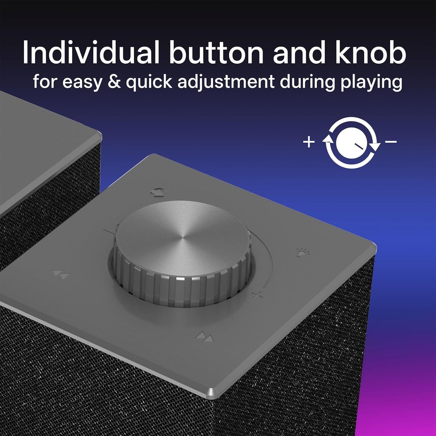 Redragon GS517 RGB Computer Speaker - 2.0 Stereo Sound System with BT & USB Dual Connectivity, 8 RGB Lighting Effects
