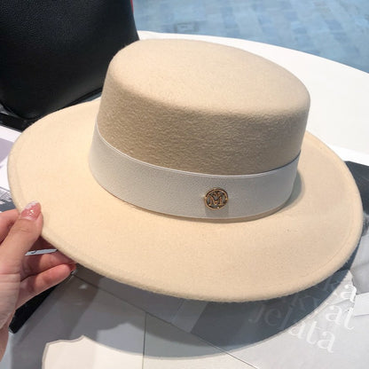 primavera outono moda praia 2025 Chapéu feminino fedora capela elegante Chapéu Panamá masculino fascinator Foto de casamento feltro Bowler novo