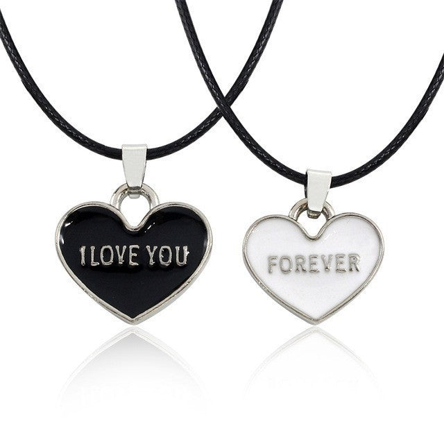 Eu Te Amo Melhores Amigos Colar de Casal Jóias Quebra-Cabeça BFF Chave Fechadura Tai Chi Coração Pingentes Colares para Mulheres Homens Presente Collier