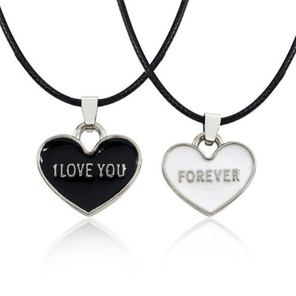 Eu Te Amo Melhores Amigos Colar de Casal Jóias Quebra-Cabeça BFF Chave Fechadura Tai Chi Coração Pingentes Colares para Mulheres Homens Presente Collier
