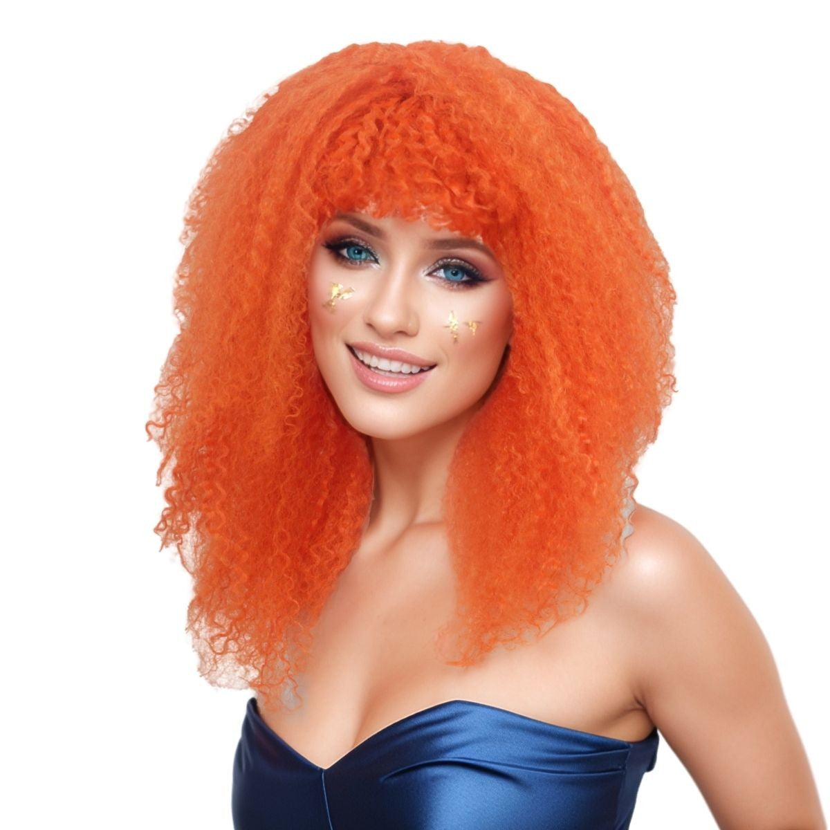 Fashion Colorful Gradient Fluffy Short Hair Multicolor Synthetic Fiber Wig April Fool's Day Halloween Christmas Party