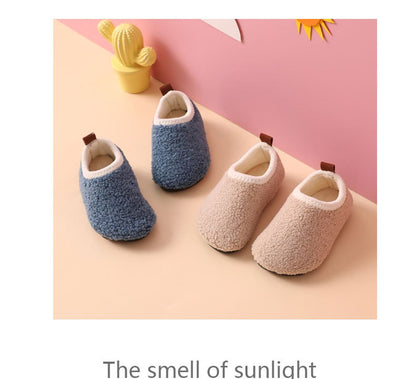 Evshine Curly Plush Children Shoes Super Warm Boys Girls Cotton Shoes Comfortable Casual Fuzzy Shoes Non-Slip Kids Cotton Shoes