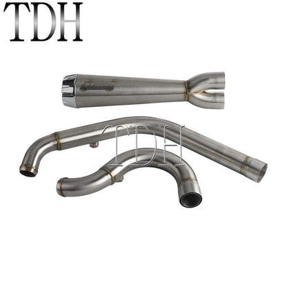 Motorcycle Exhaust Muffle Middle Link Pipe Mid-control Exhaust System For Harley Softail Street Bob Standard FXST FXBBS FXBB 18+