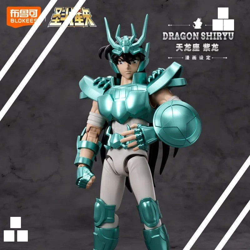 Novos Blokees Saint Seiya Champion Series Boneco de Ação Shiryu Shura Máscara da Morte Kit Modelo de Montagem Estatueta Brinquedos Colecionáveis Presentes