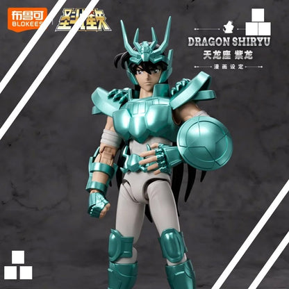 Novos Blokees Saint Seiya Champion Series Boneco de Ação Shiryu Shura Máscara da Morte Kit Modelo de Montagem Estatueta Brinquedos Colecionáveis Presentes