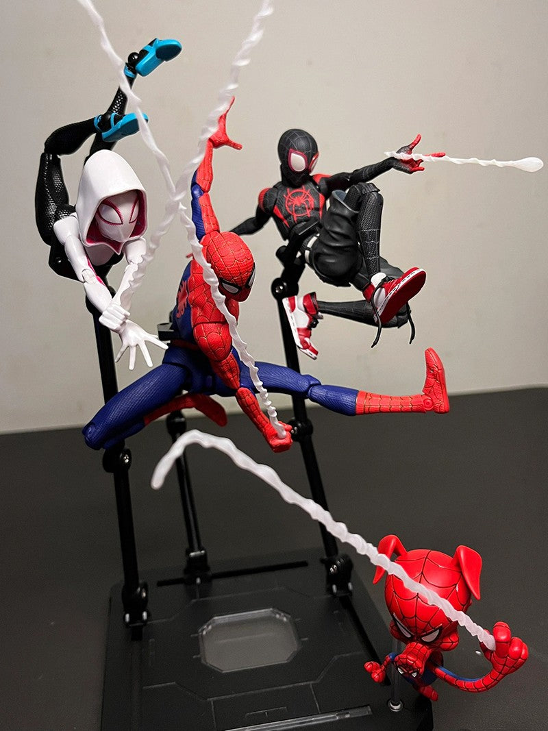 Action Figure Sv Action Homem-Aranha: Através do Aranhaverso Gwen Stacy Miles Morales Peter Parker Modelo Brinquedos