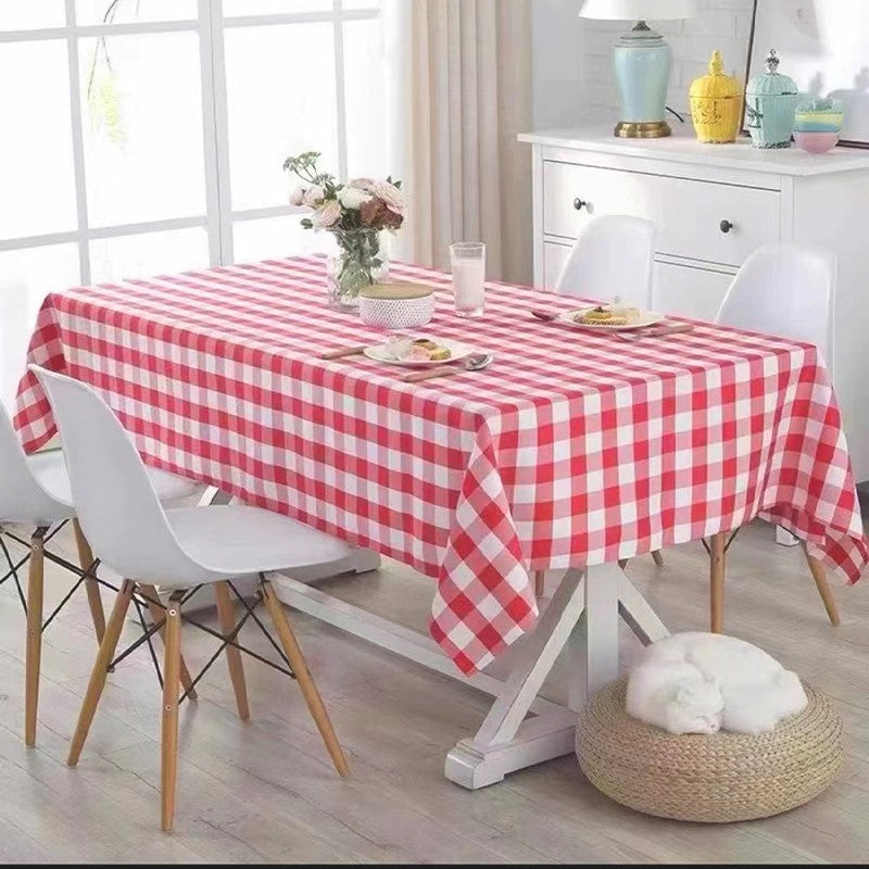 Christmas Checkered Square Tablecloth Kitchen, Wedding Party, Holiday Dining Table Decoration Tablecloth