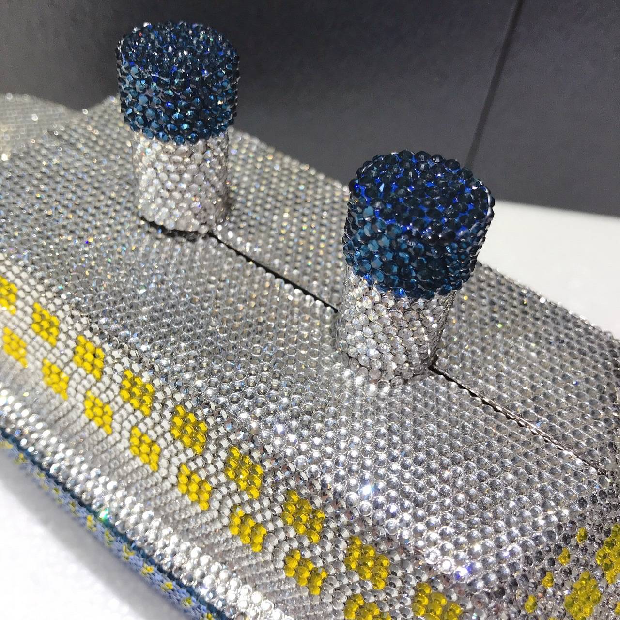 New Boat Crystals Clutch Purse RED Blue Women Gems Evening Clutch Bag Wedding Bridal Minaudiere Rhinestones Handbags and Purses