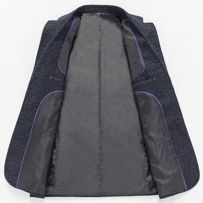 Men's Retro Plaid Suit 2025 High Quality Spring Autumn Leisure Fashion Handsome Business Ironing Top Coat