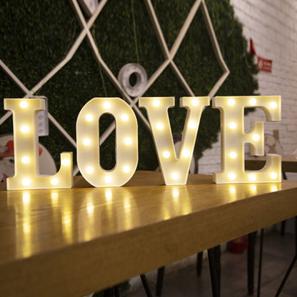 Alphabet Letter LED Lights Luminous Number Lamp Battery Warm Night Light for Home Wedding Birthday Christmas Party Decoration