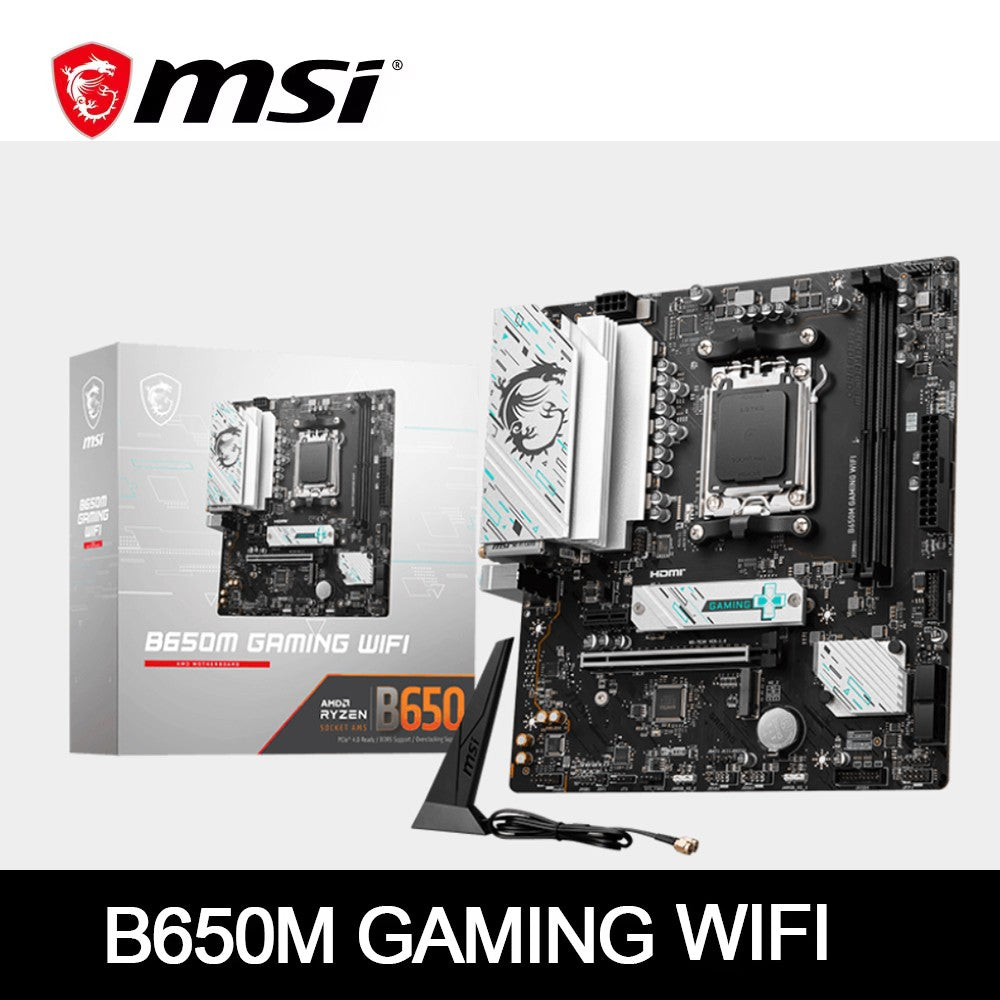 MSI B650M GAMING WIFI AMD B650 Supports DDR5 7800+MHz (OC) 192GB AMD Ryzen ™ 7000 8000 Series motherboard Socket AM5