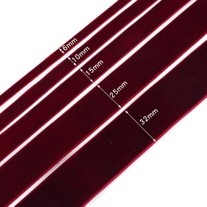 5-10yards 6/10/15/25/32mm Velvet Ribbon Wedding Party Decoration Handmade Ribbon Gift Wrapping Hair Bowknot DIY Christmas Ribbon