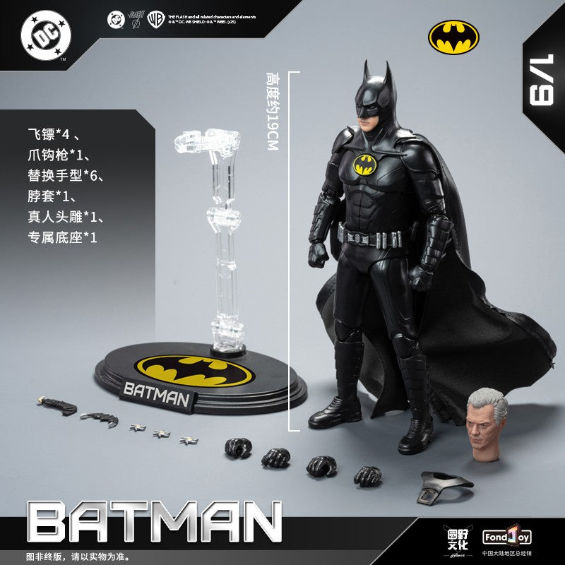 New FondJoy 2023 Keaton Batman DC1019 1/9 PVC Joint Movable Action Figures Toy Gift Collection ?2026 Delivery in January?