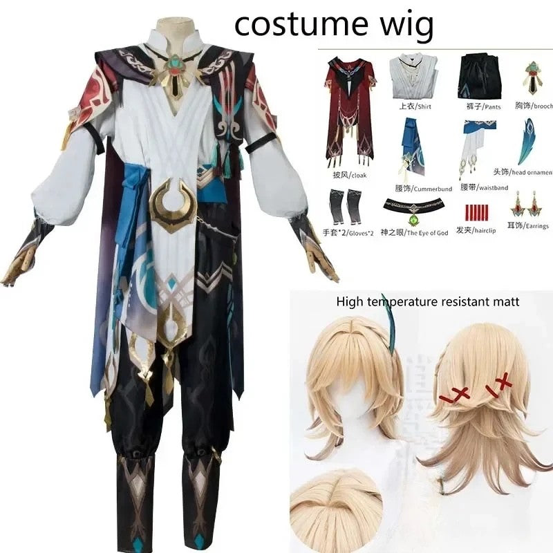 Kaveh Cosplay Costume Big Size Kaveh Uniform Halloween Kaveh Outfits for Anime Comic Con