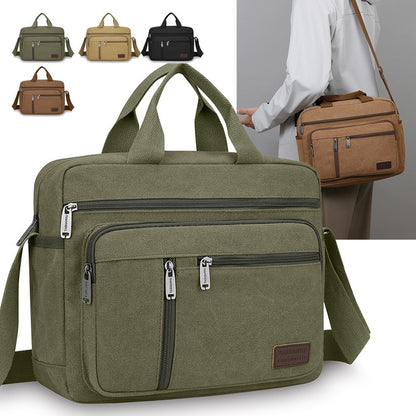 Fashionable Men's Shoulder Bag, Large Capacity Canvas Crossbody Bag, Casual Handbag, Suitable for Business, Daily Commuting, Etc