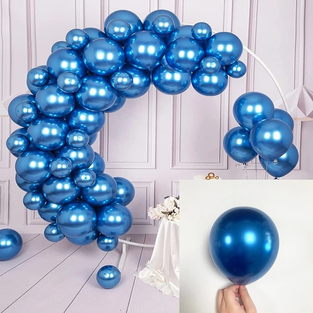 10/30pcs Metallic Biue Balloons Bridal Wedding Chrome Purple Gold Silver Globos Graduation Birthday Party Baby Shower Decoration