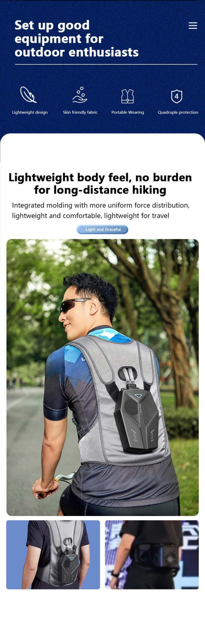 Colete de Resfriamento Resfriado a Água, Resfriamento Portátil, Roupa com Ar Condicionado Vestível, Colete de Resfriamento para Escalada e Pesca