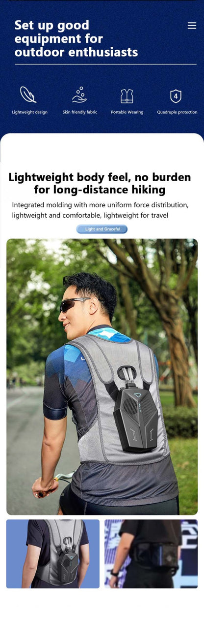 Colete de Resfriamento Resfriado a Água, Resfriamento Portátil, Roupa com Ar Condicionado Vestível, Colete de Resfriamento para Escalada e Pesca