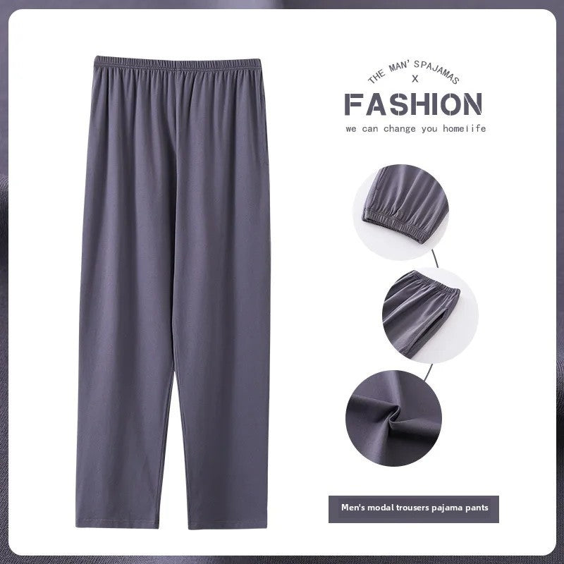 New Hot Sale Of The Season Modal Loose Fit Men's Sleepwear Thin Home Pants Single Piece Summer Long Thin Home Pants Comfortable