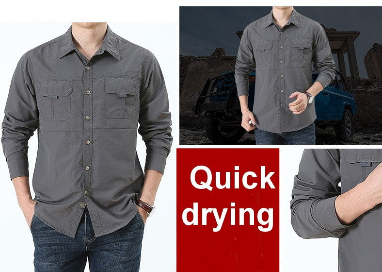 Mens Military Shirt ,Work Cargo Shirts ?Tactical Breathable Quick-Drying Tops
