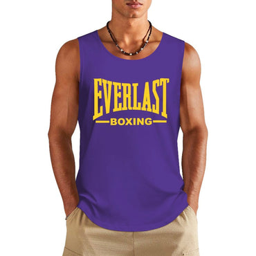 Outdoor Boxing Sports Men's Tank Tops Quick Dry Breathable Gym T-shirt Man Casual O-neck Sleeveless Shirts Fashion Fitness Vest